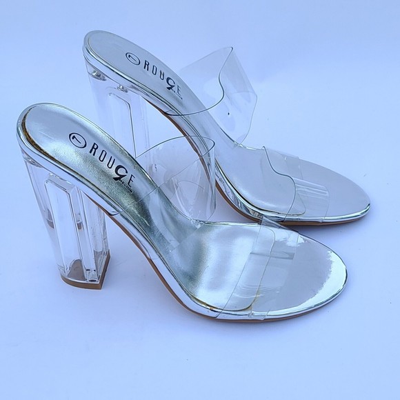 Rouge Helium Shoes Rouge Helium Clear Pvc Straps Slip On 45 Block